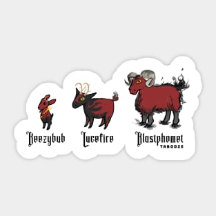 Satan's Evolutions Sticker